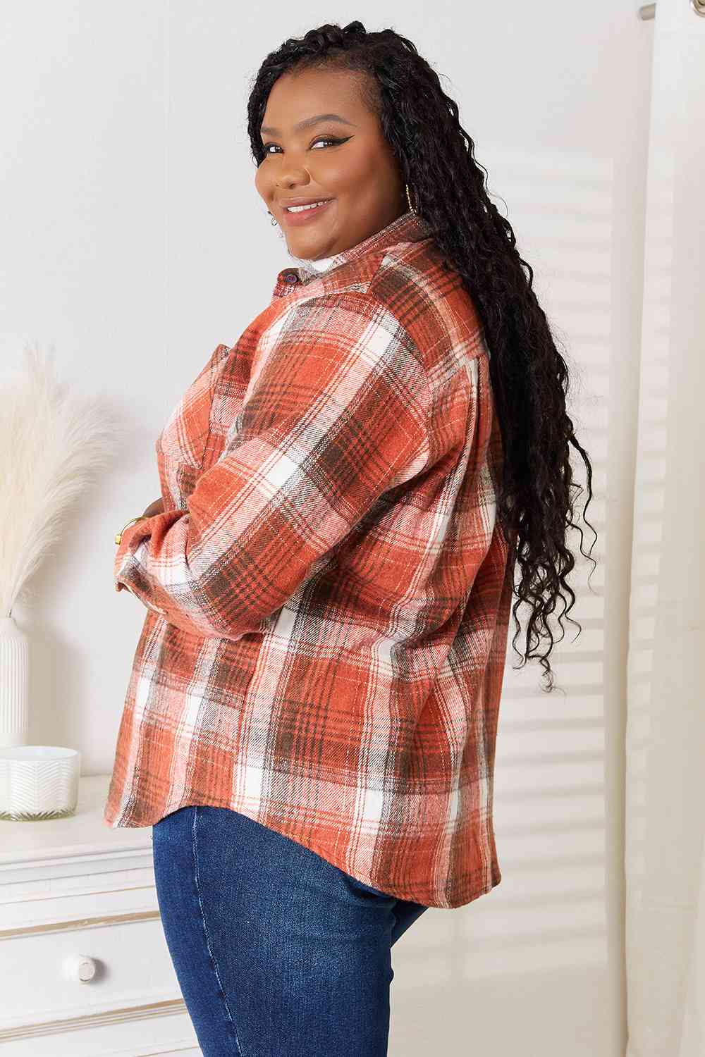 Natalia Plaid Long Sleeve Shirt - Bella Blue Styles