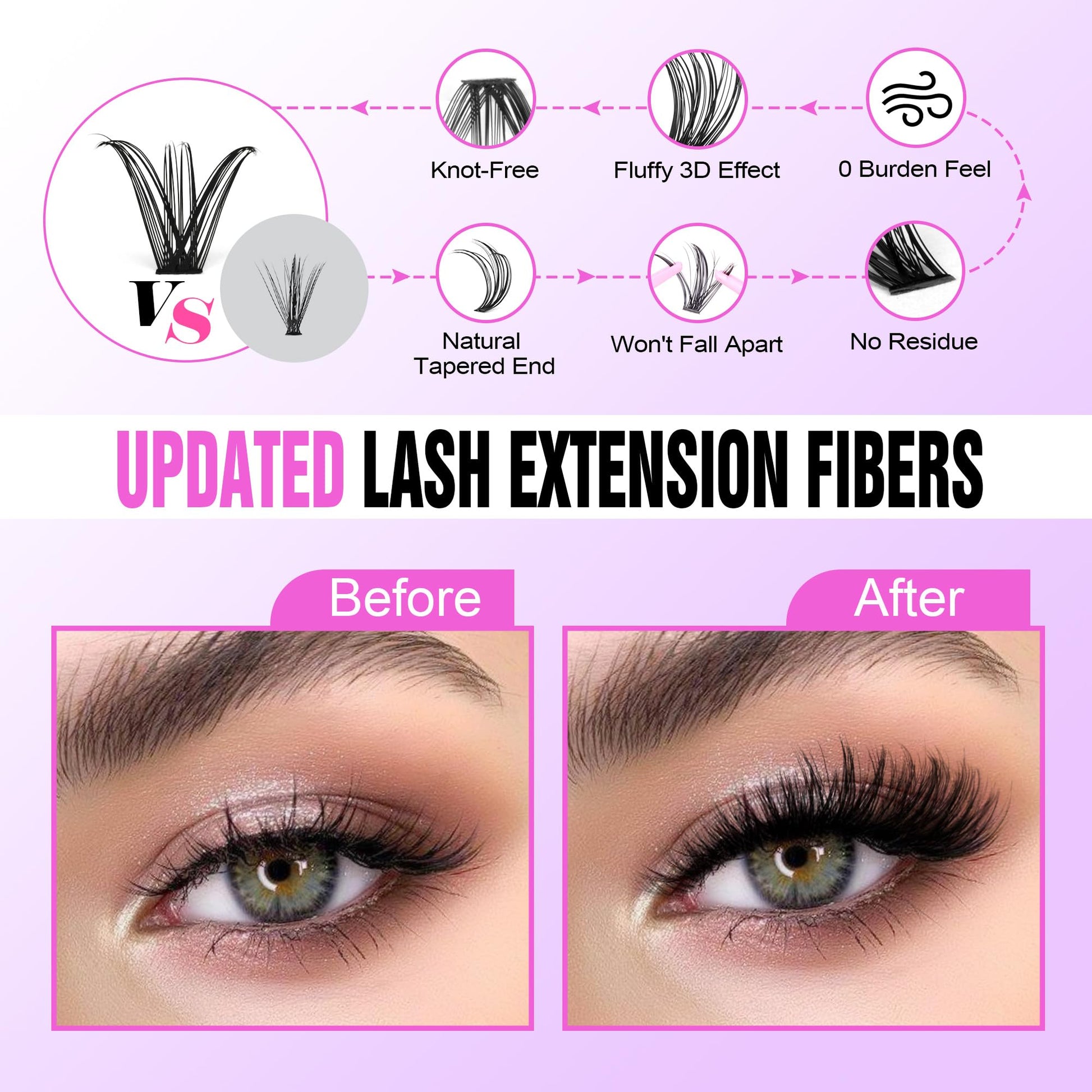 Pawotence Lash Extension Kit DIY 280pcs Lash Clusters Eyelash Extension Kit, 9 - 16mm Mix 30D 40D Curl Individual Lashes Kit with Lash Bond and Seal Lash Tweezers for Self Use(30D&40D - 0.07D - 9 - 16MIX KIT) - Bella Blue Styles