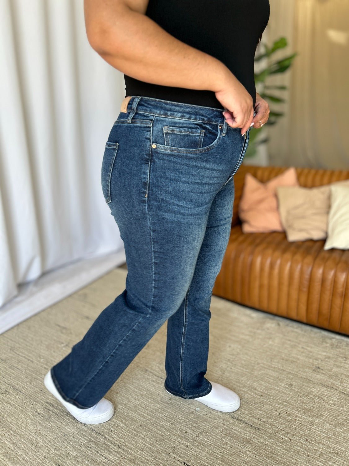 RFM Full Size High Rise Straight Tummy Control Jeans - Bella Blue Styles