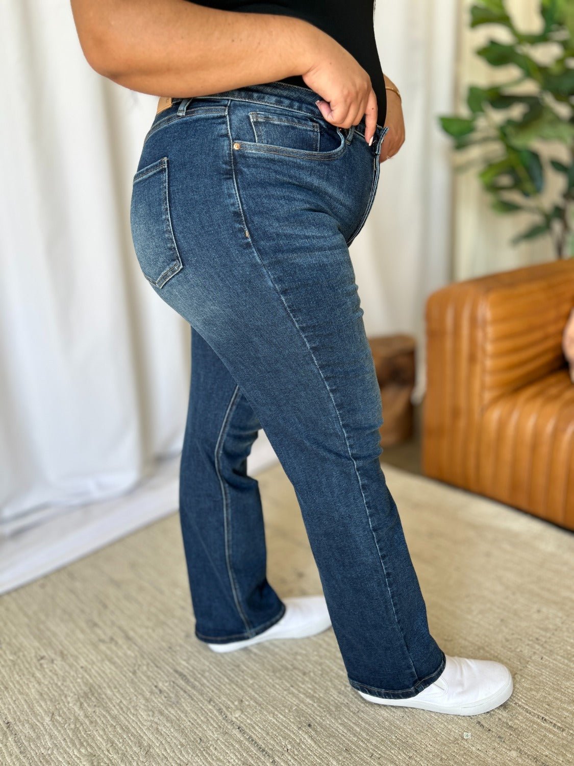 RFM Full Size High Rise Straight Tummy Control Jeans - Bella Blue Styles