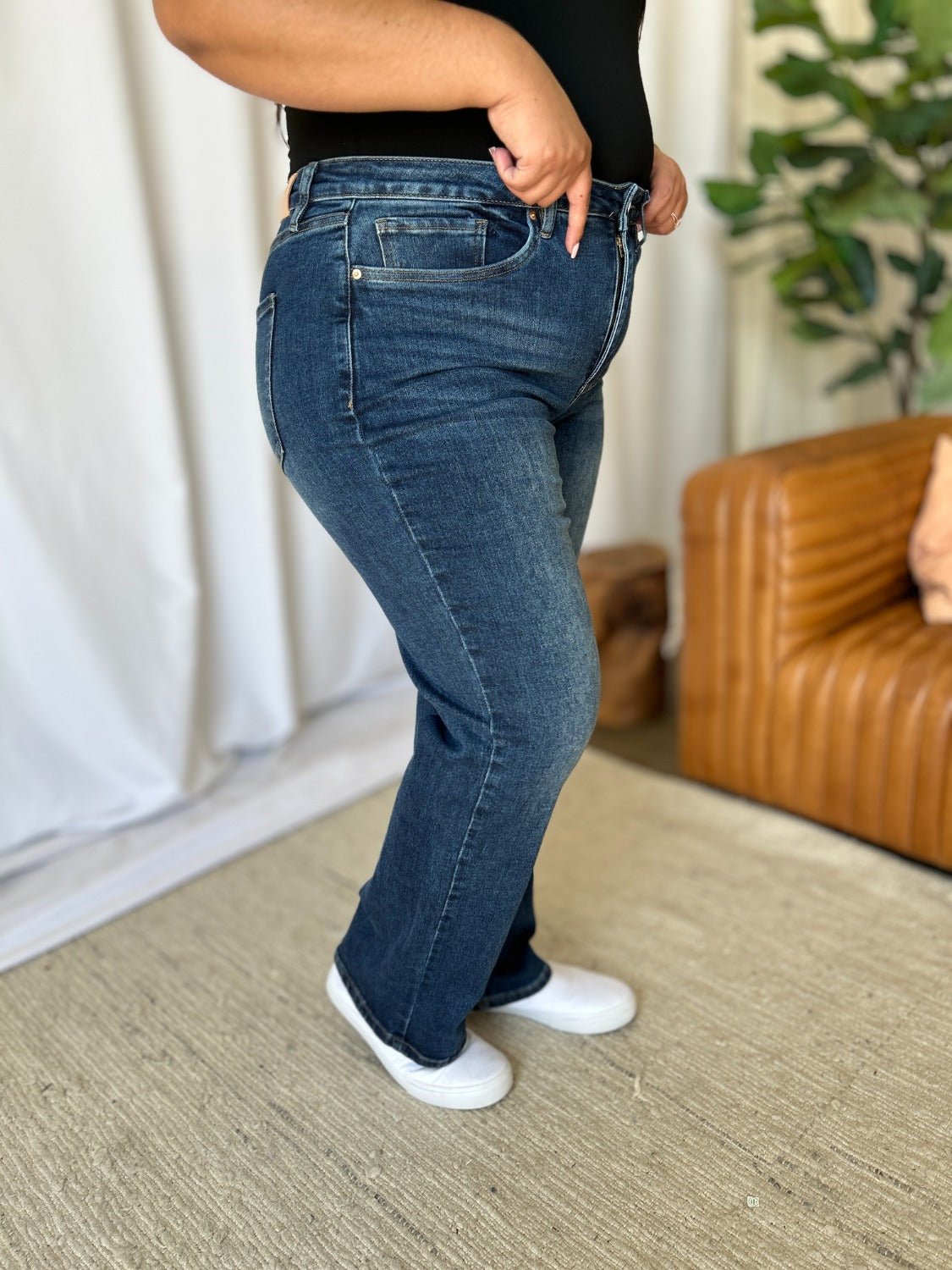 RFM Full Size High Rise Straight Tummy Control Jeans - Bella Blue Styles