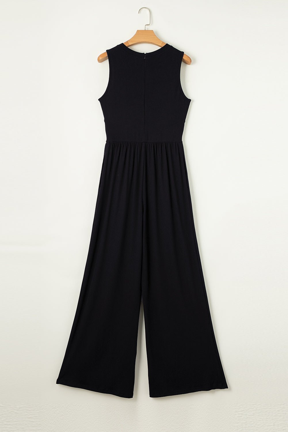 Round Neck Sleeveless Jumpsuit - Bella Blue Styles