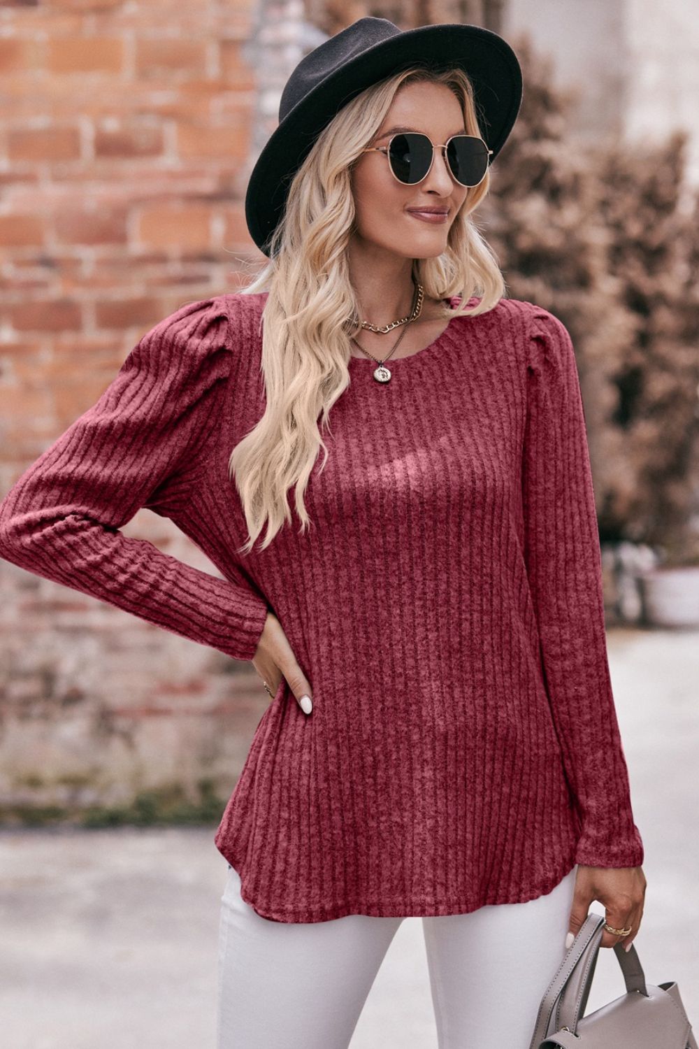 'Round The Bend Ribbed Sweater - Bella Blue Styles