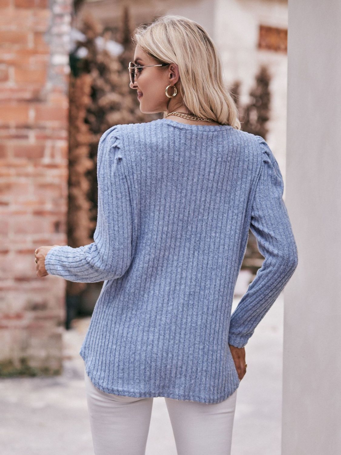 'Round The Bend Ribbed Sweater - Bella Blue Styles