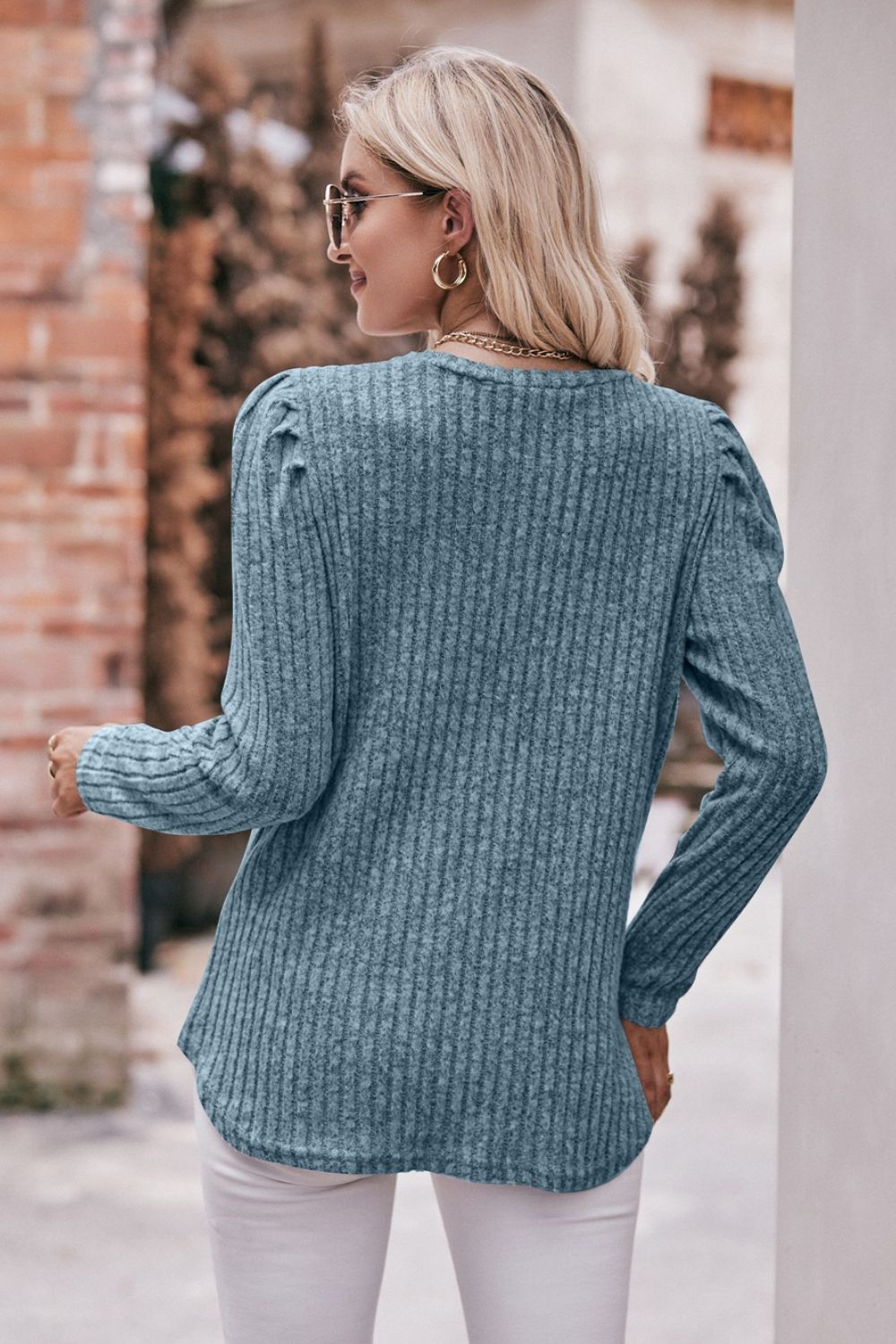 'Round The Bend Ribbed Sweater - Bella Blue Styles