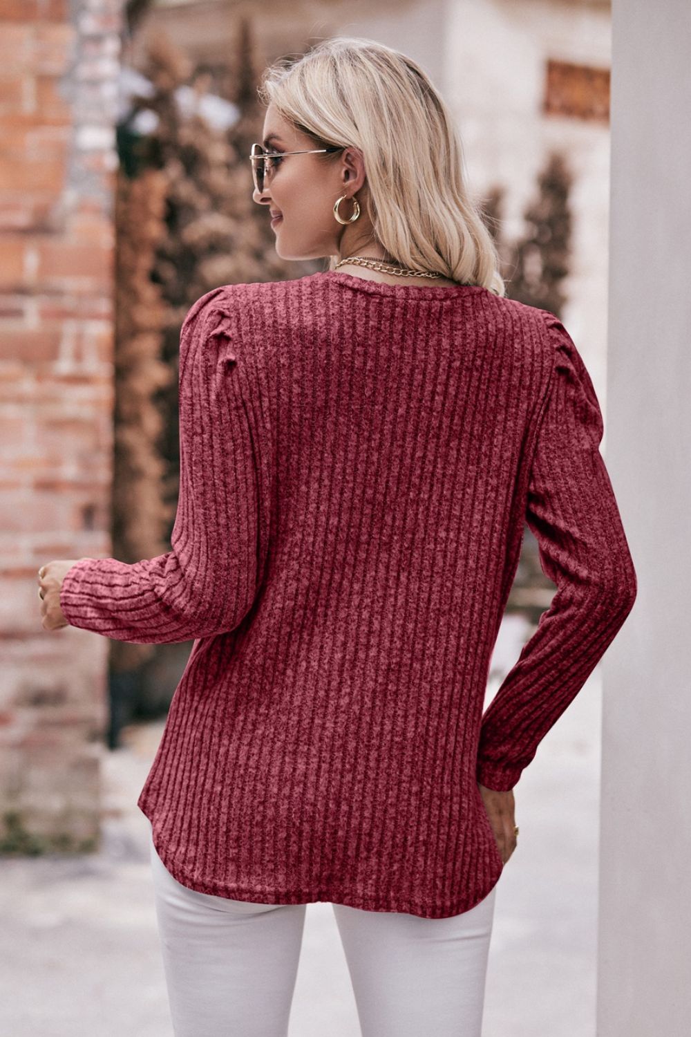 'Round The Bend Ribbed Sweater - Bella Blue Styles