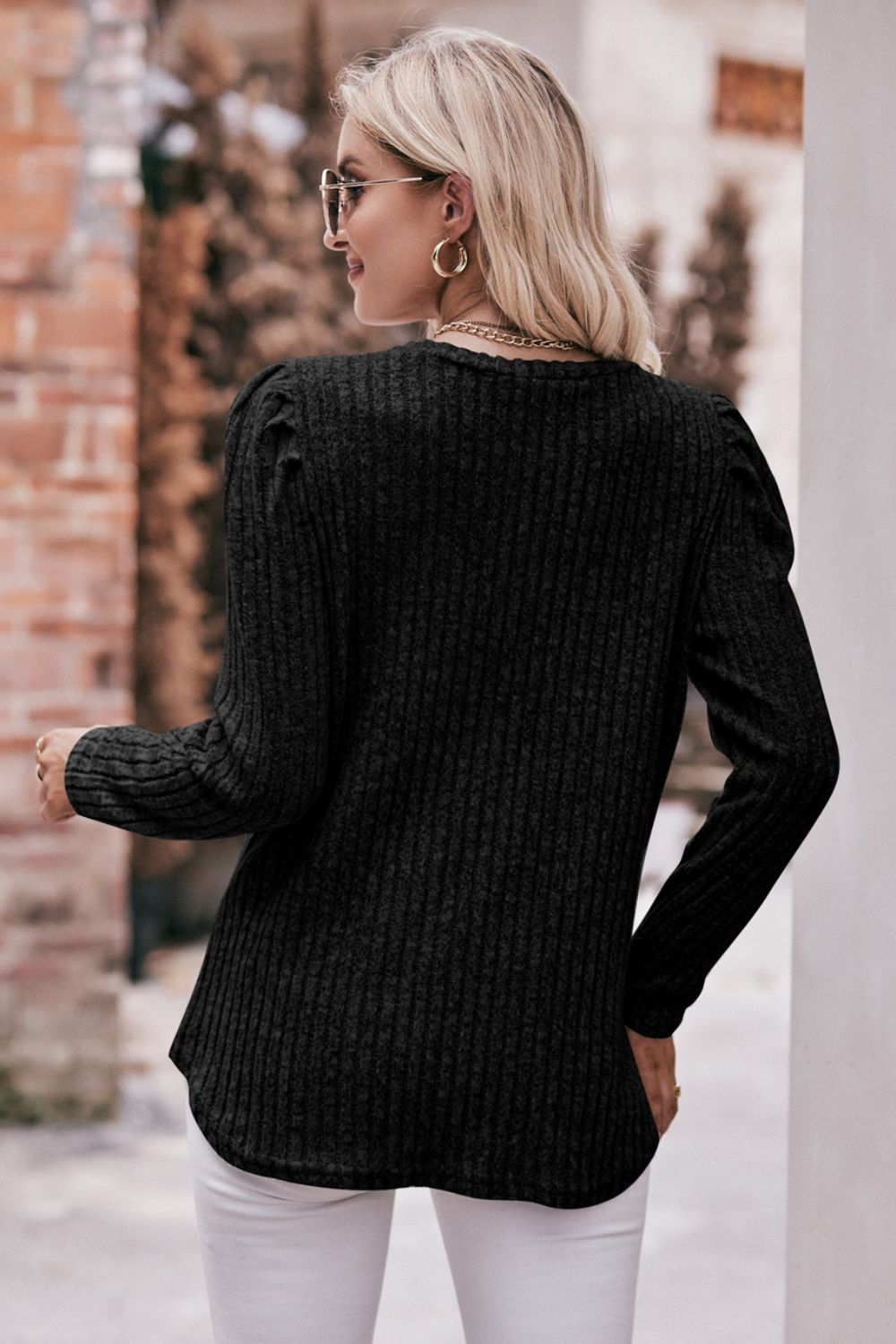 'Round The Bend Ribbed Sweater - Bella Blue Styles