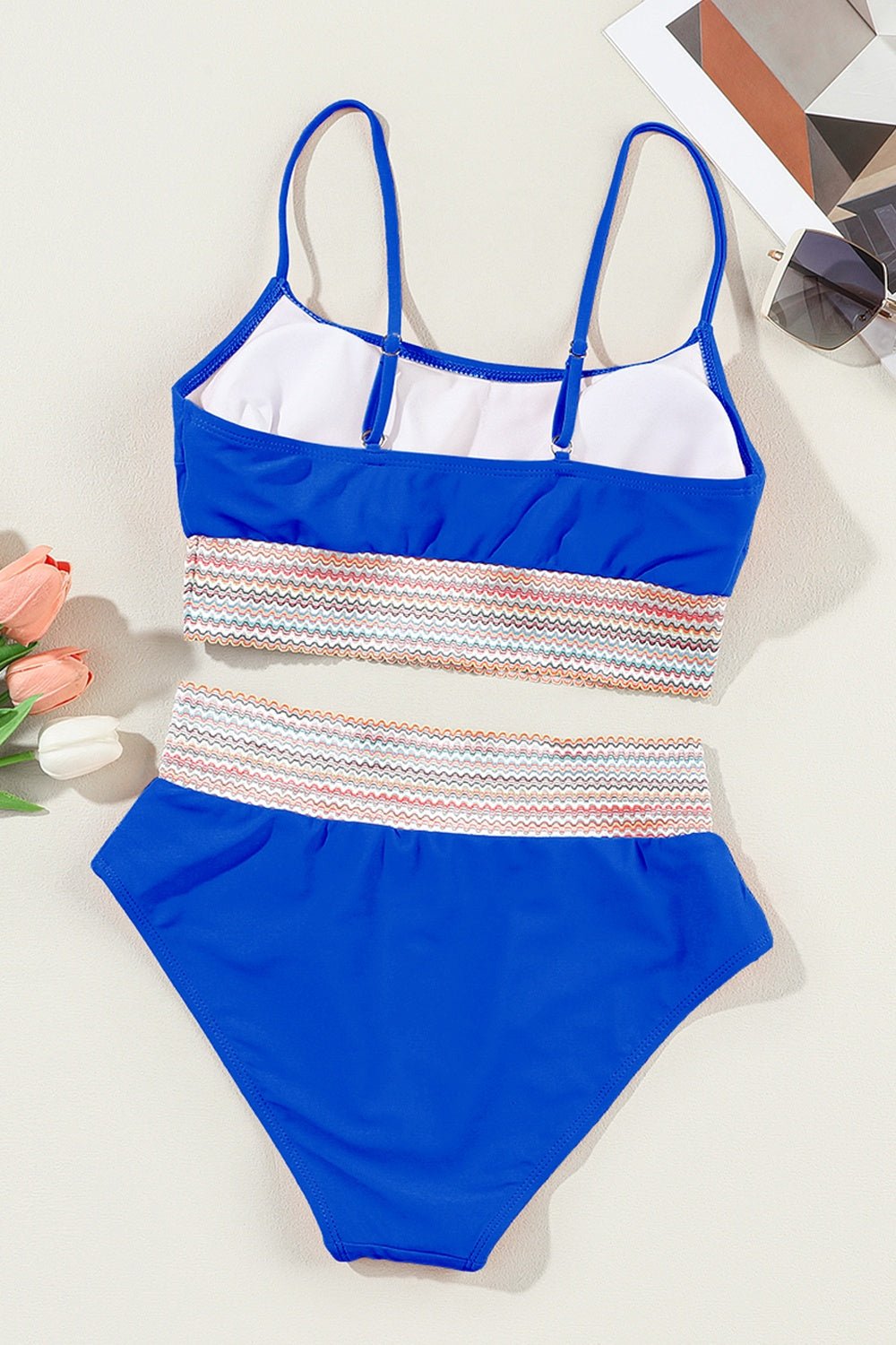 Scoop Neck Spaghetti Strap Bikini Set - Bella Blue Styles