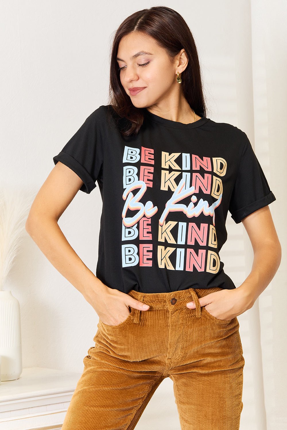 Simply Love BE KIND Graphic Round Neck T-Shirt - Bella Blue Styles