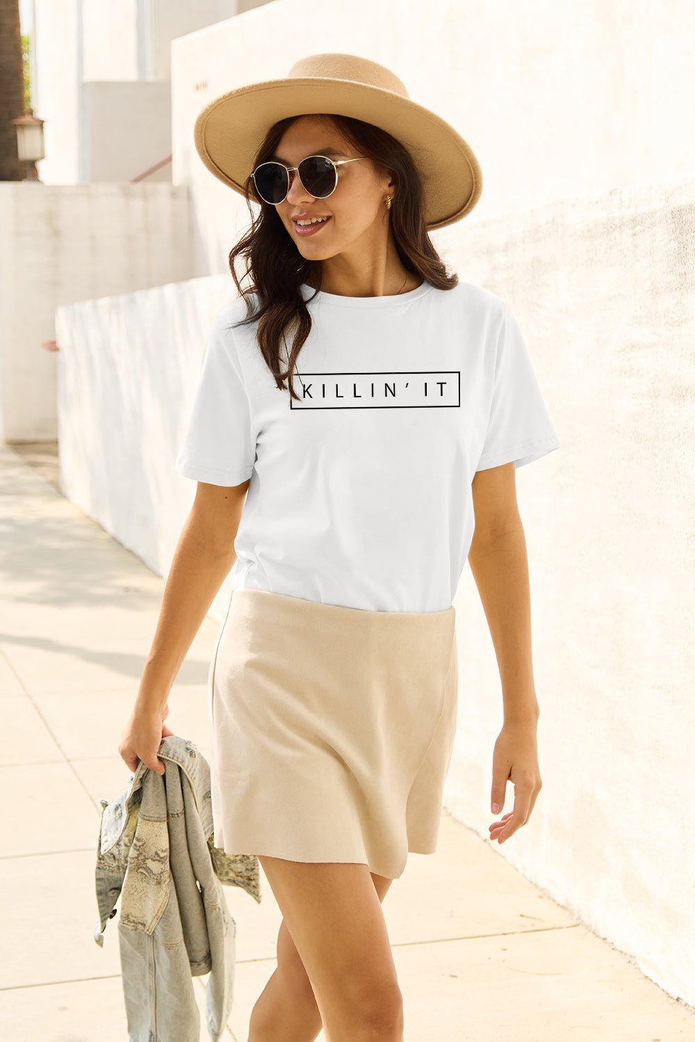 Simply Love Full Size KILLIN'IT Short Sleeve T-Shirt - Bella Blue Styles