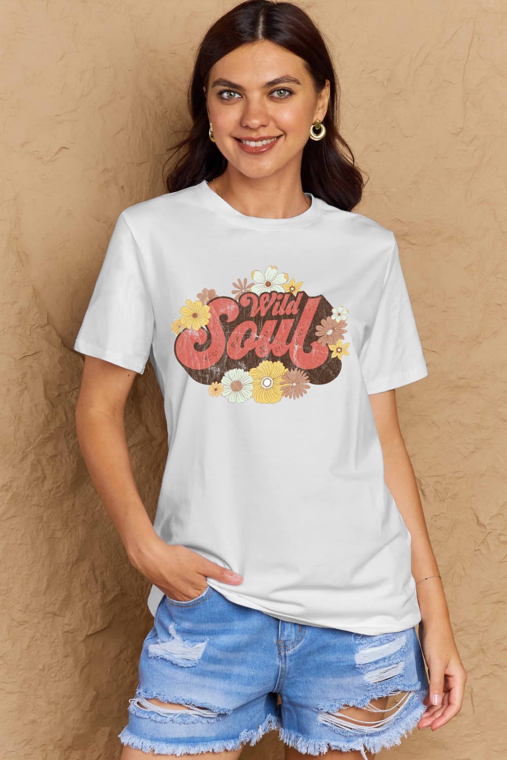 Simply Love Full Size WILD SOUL Graphic Cotton T-Shirt - Bella Blue Styles