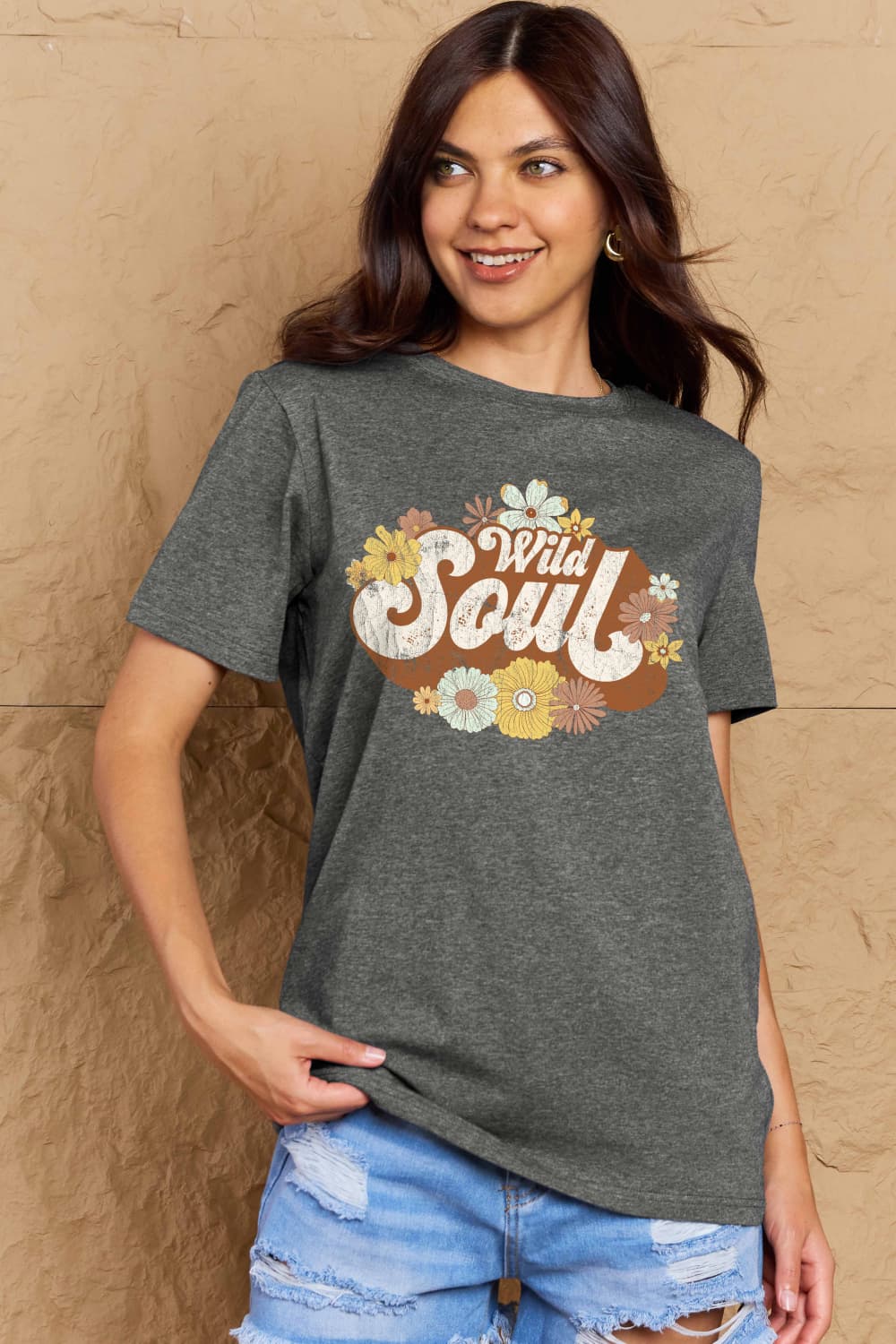 Simply Love Full Size WILD SOUL Graphic Cotton T-Shirt - Bella Blue Styles