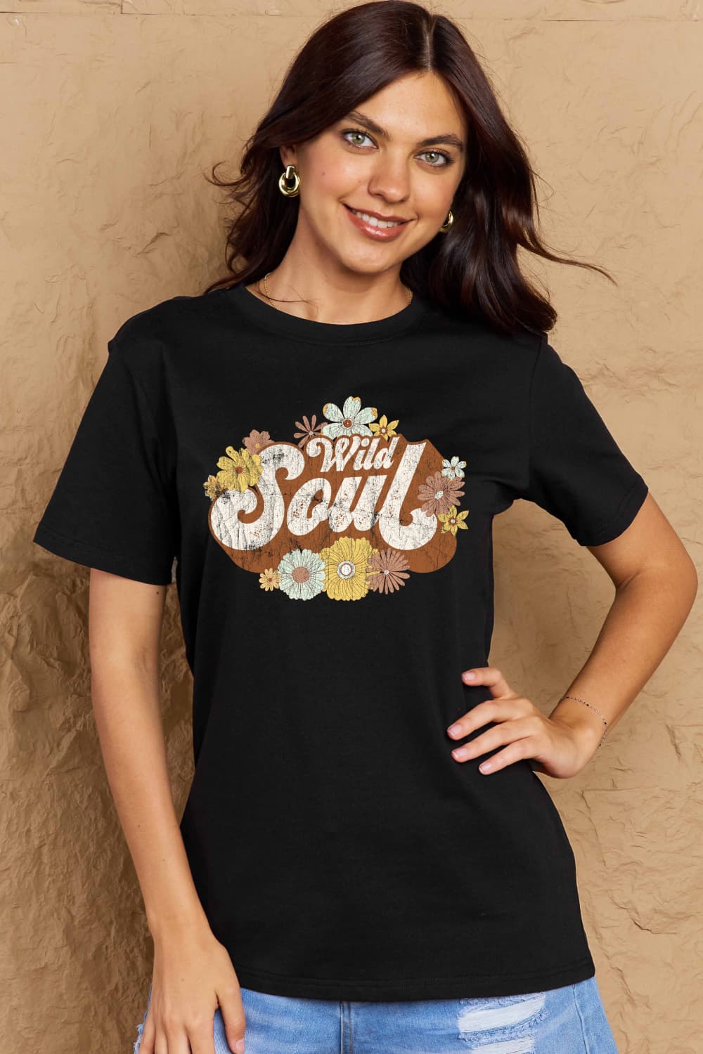 Simply Love Full Size WILD SOUL Graphic Cotton T-Shirt - Bella Blue Styles