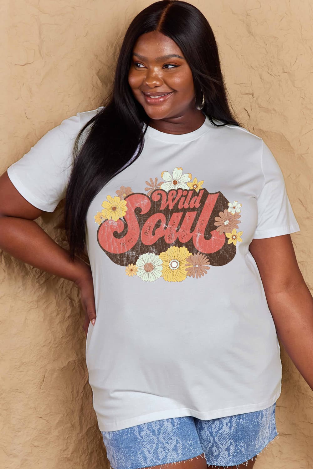 Simply Love Full Size WILD SOUL Graphic Cotton T-Shirt - Bella Blue Styles