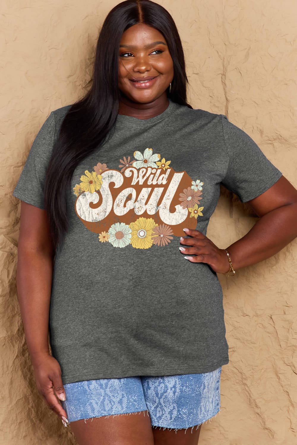 Simply Love Full Size WILD SOUL Graphic Cotton T-Shirt - Bella Blue Styles