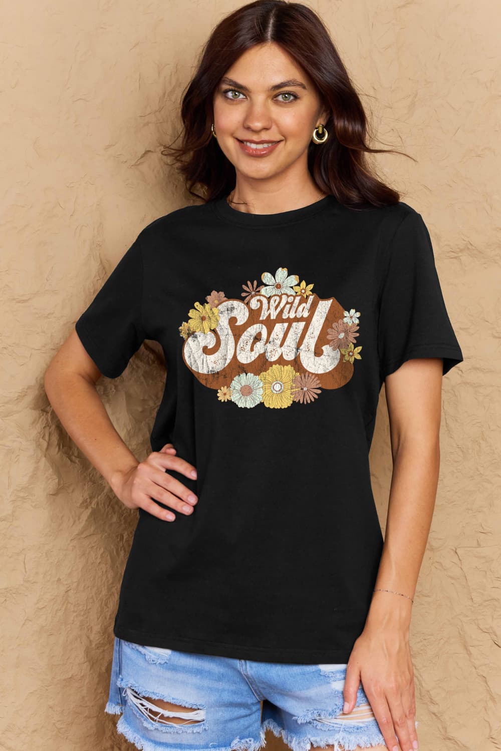 Simply Love Full Size WILD SOUL Graphic Cotton T-Shirt - Bella Blue Styles