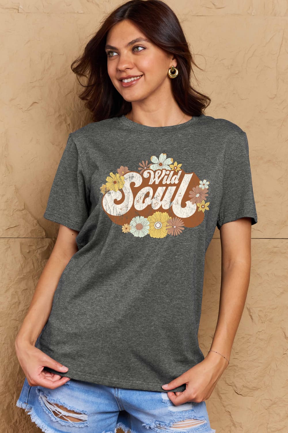 Simply Love Full Size WILD SOUL Graphic Cotton T-Shirt - Bella Blue Styles