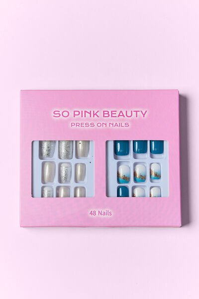 SO PINK BEAUTY Betty Press On Nails 2 Packs - Bella Blue Styles