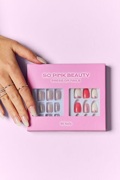 SO PINK BEAUTY Cheryl Press On Nails 2 Packs - Bella Blue Styles