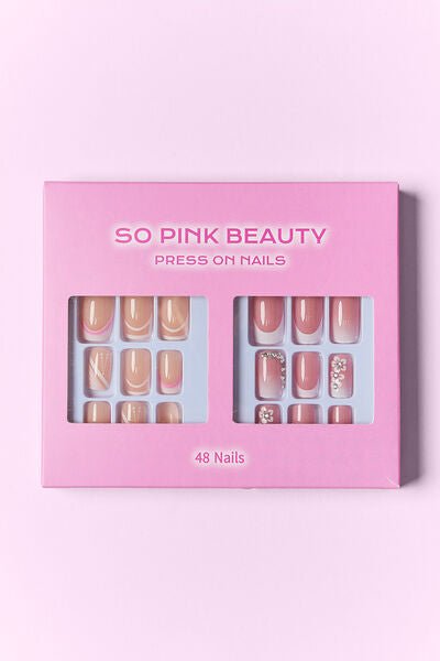 SO PINK BEAUTY Cheryl Press On Nails 2 Packs - Bella Blue Styles