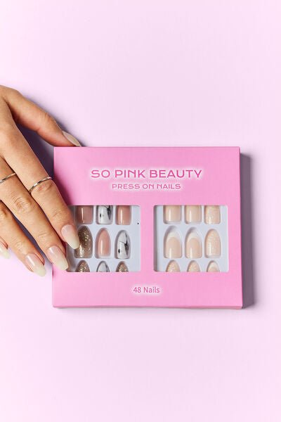 SO PINK BEAUTY Cheryl Press On Nails 2 Packs - Bella Blue Styles