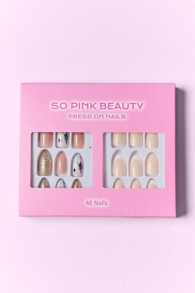 SO PINK BEAUTY Cheryl Press On Nails 2 Packs - Bella Blue Styles