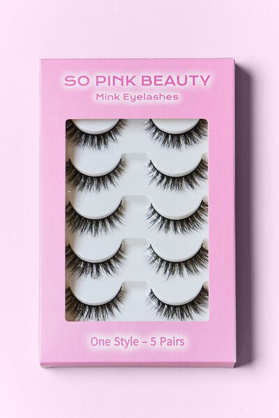 SO PINK BEAUTY Faux Mink Eyelashes 5 Pairs - Bella Blue Styles