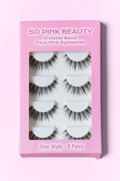 SO PINK BEAUTY Faux Mink Eyelashes 5 Pairs - Bella Blue Styles