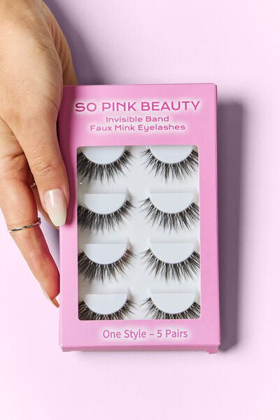 SO PINK BEAUTY Faux Mink Eyelashes 5 Pairs - Bella Blue Styles