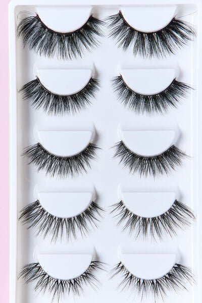 SO PINK BEAUTY Faux Mink Eyelashes Variety Pack 5 Pairs - Bella Blue Styles