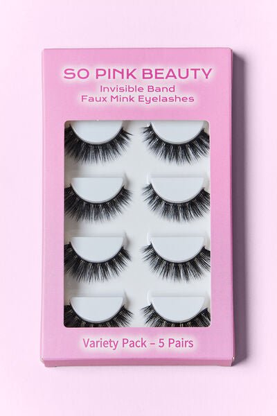 SO PINK BEAUTY Mink Eyelashes 5 Pairs - Bella Blue Styles