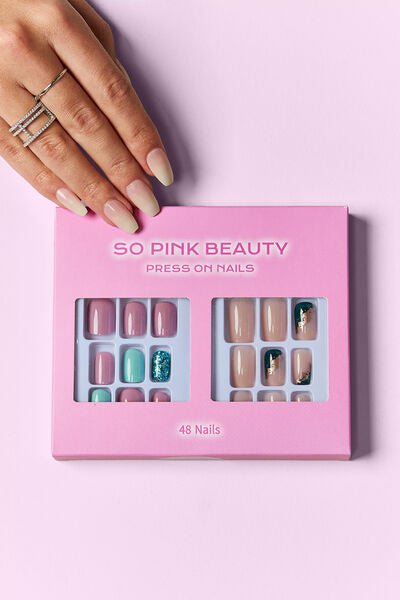 SO PINK BEAUTY Polly Press On Nails 2 Packs - Bella Blue Styles