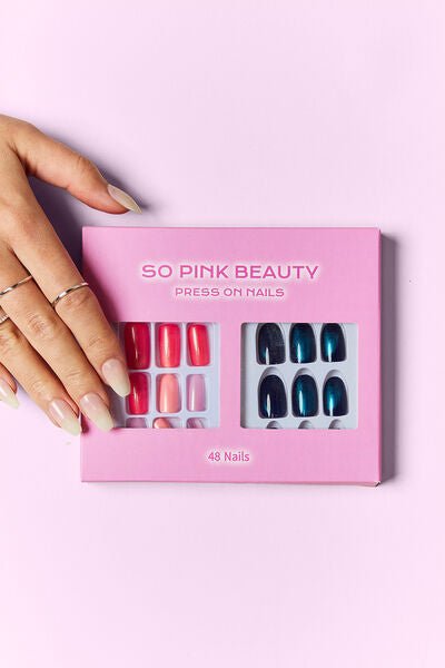 SO PINK BEAUTY Polly Press On Nails 2 Packs - Bella Blue Styles