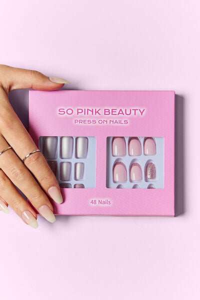 SO PINK BEAUTY Polly Press On Nails 2 Packs - Bella Blue Styles