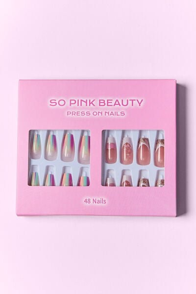 SO PINK BEAUTY Veronica Press On Nails 2 Packs - Bella Blue Styles