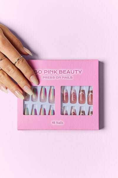 SO PINK BEAUTY Veronica Press On Nails 2 Packs - Bella Blue Styles