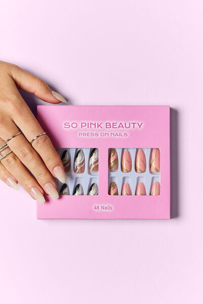 SO PINK BEAUTY Veronica Press On Nails 2 Packs - Bella Blue Styles