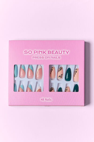 SO PINK BEAUTY Veronica Press On Nails 2 Packs - Bella Blue Styles