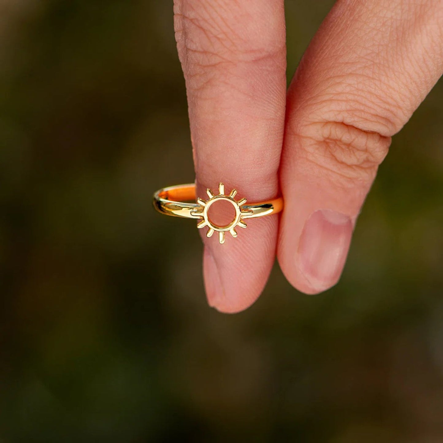 Sun Shape 18K Gold - Plated Ring - Bella Blue Styles