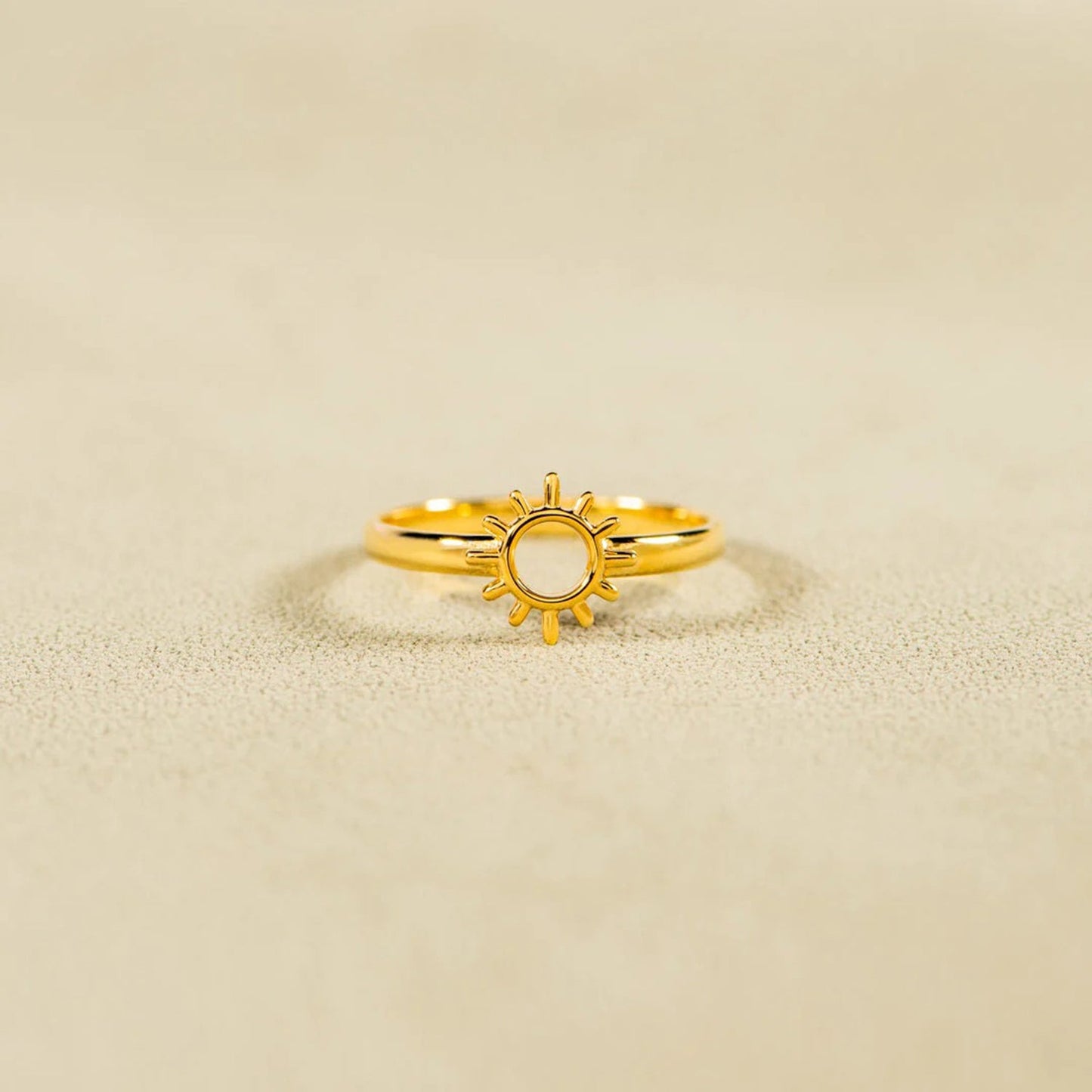 Sun Shape 18K Gold - Plated Ring - Bella Blue Styles