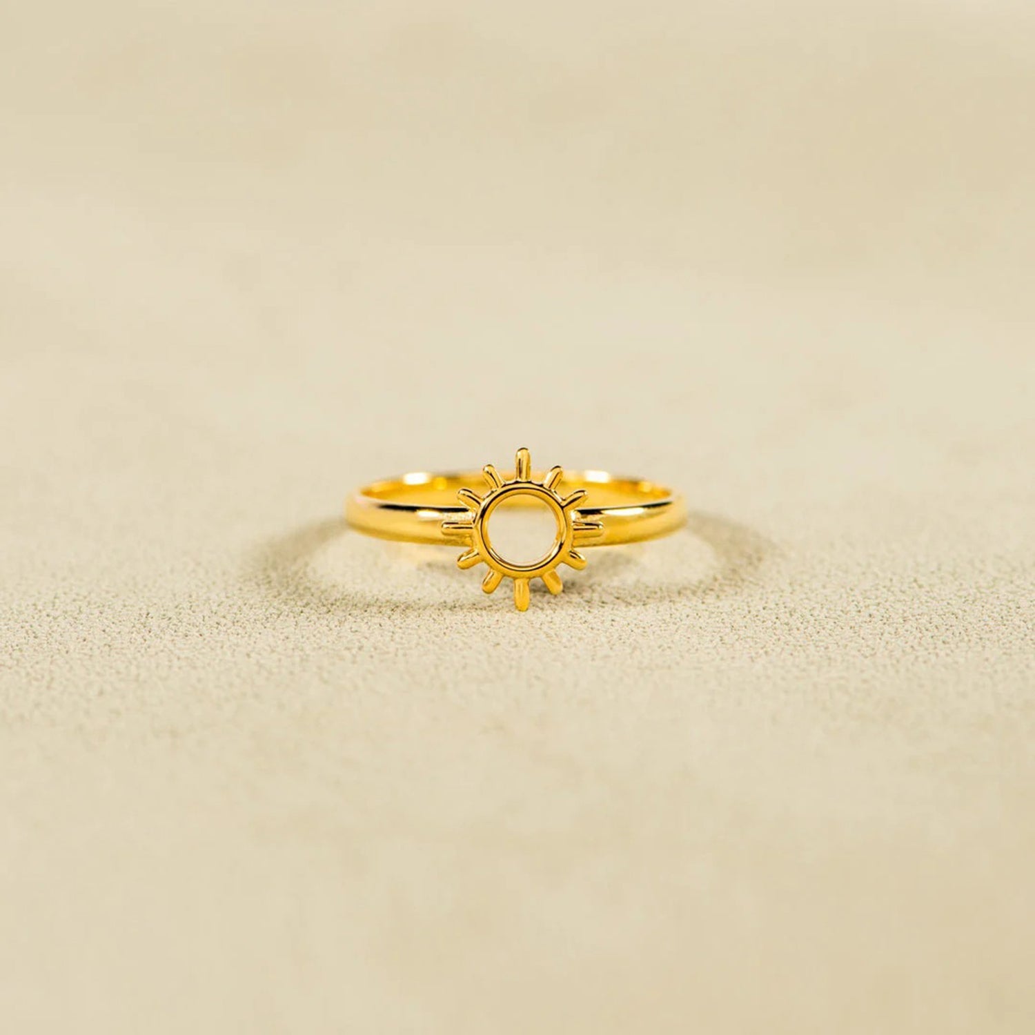 Sun Shape 18K Gold - Plated Ring - Bella Blue Styles