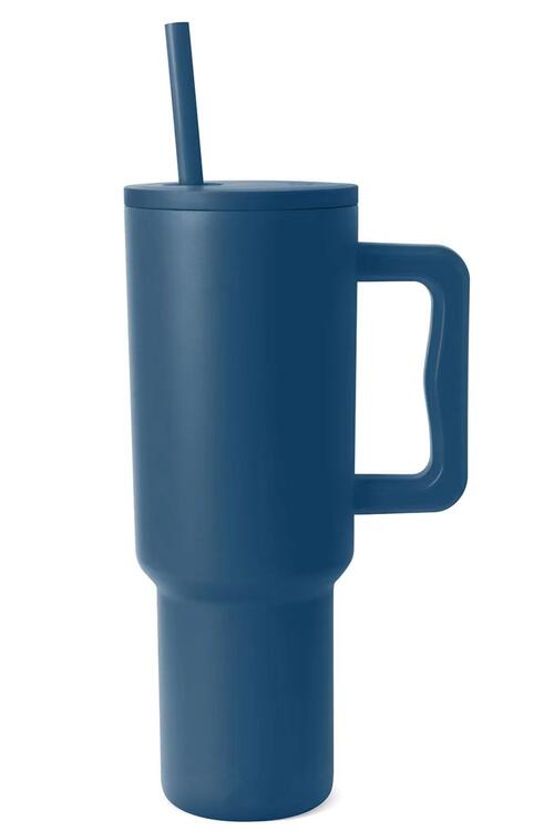 The Tucci Stainless Steel Tumbler with Matching Straw - Bella Blue Styles