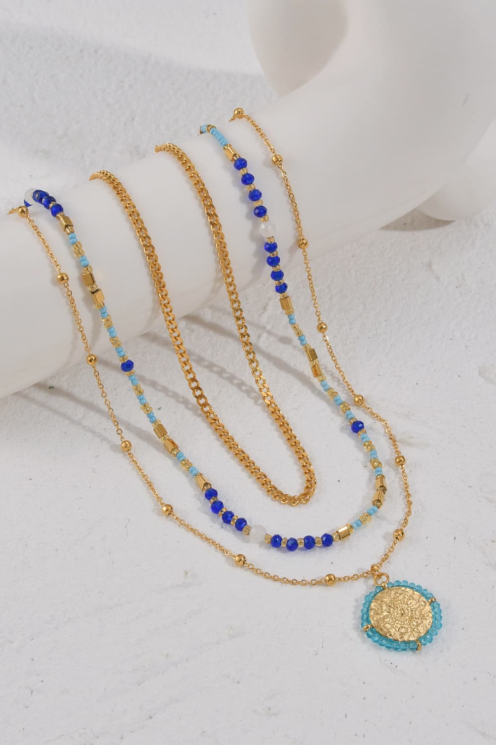 Three-Piece Beaded Necklace Set - Bella Blue Styles