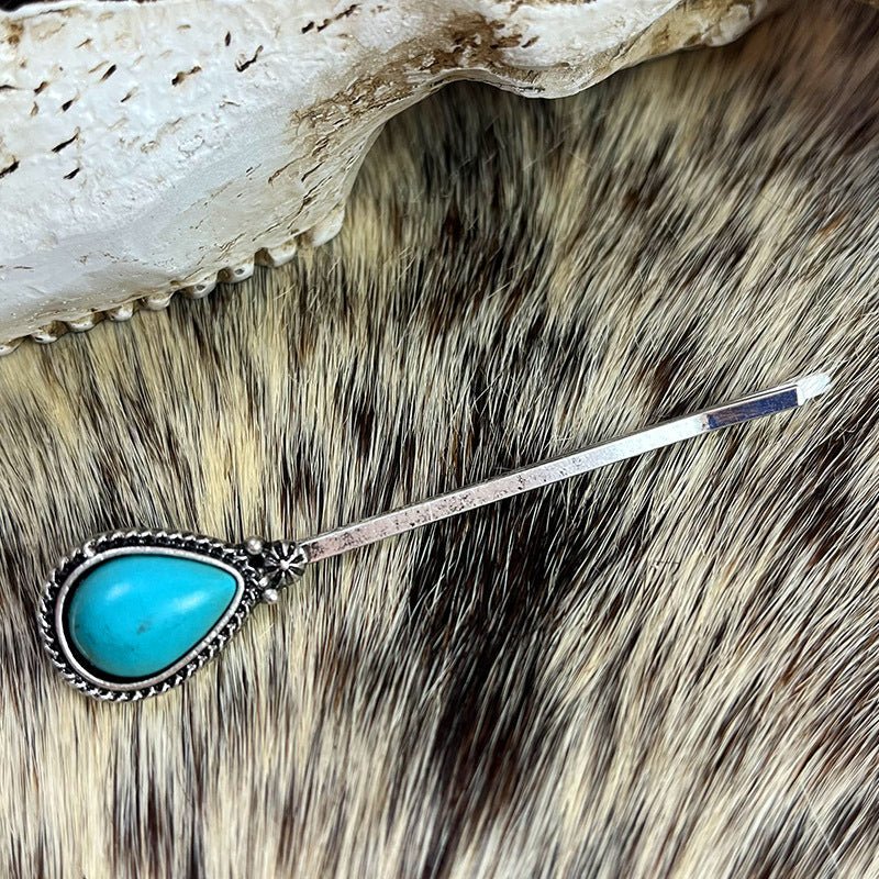 Turquoise Alloy Hairpin - Bella Blue Styles