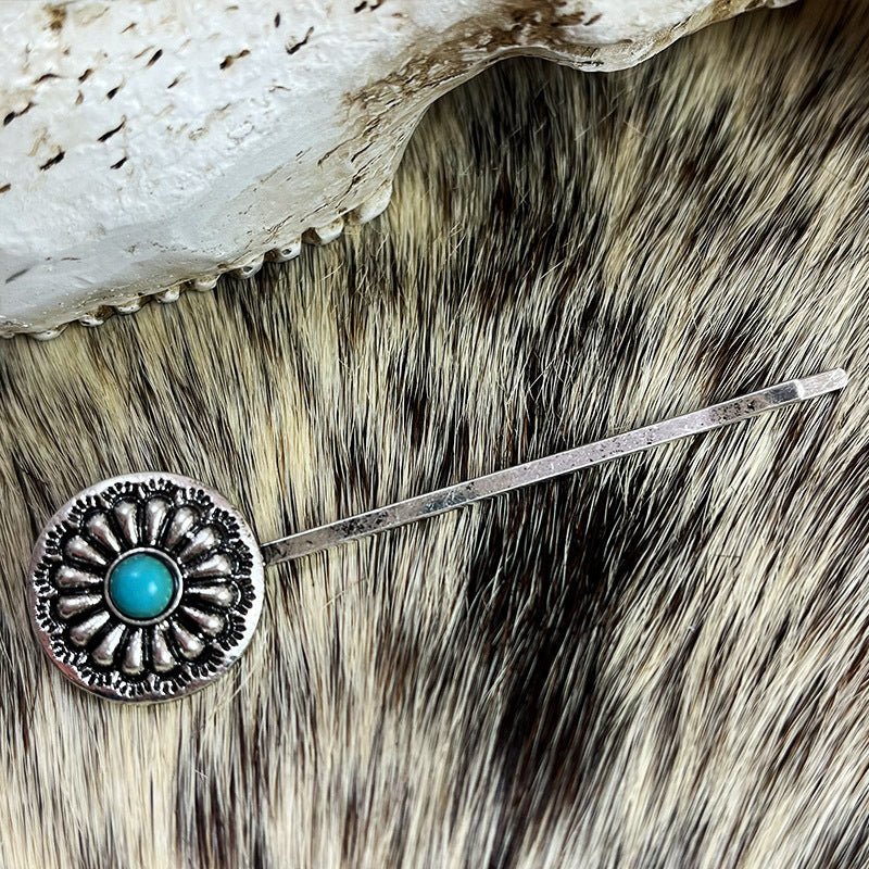 Turquoise Alloy Hairpin - Bella Blue Styles