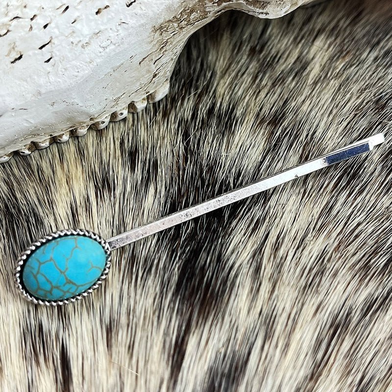 Turquoise Alloy Hairpin - Bella Blue Styles