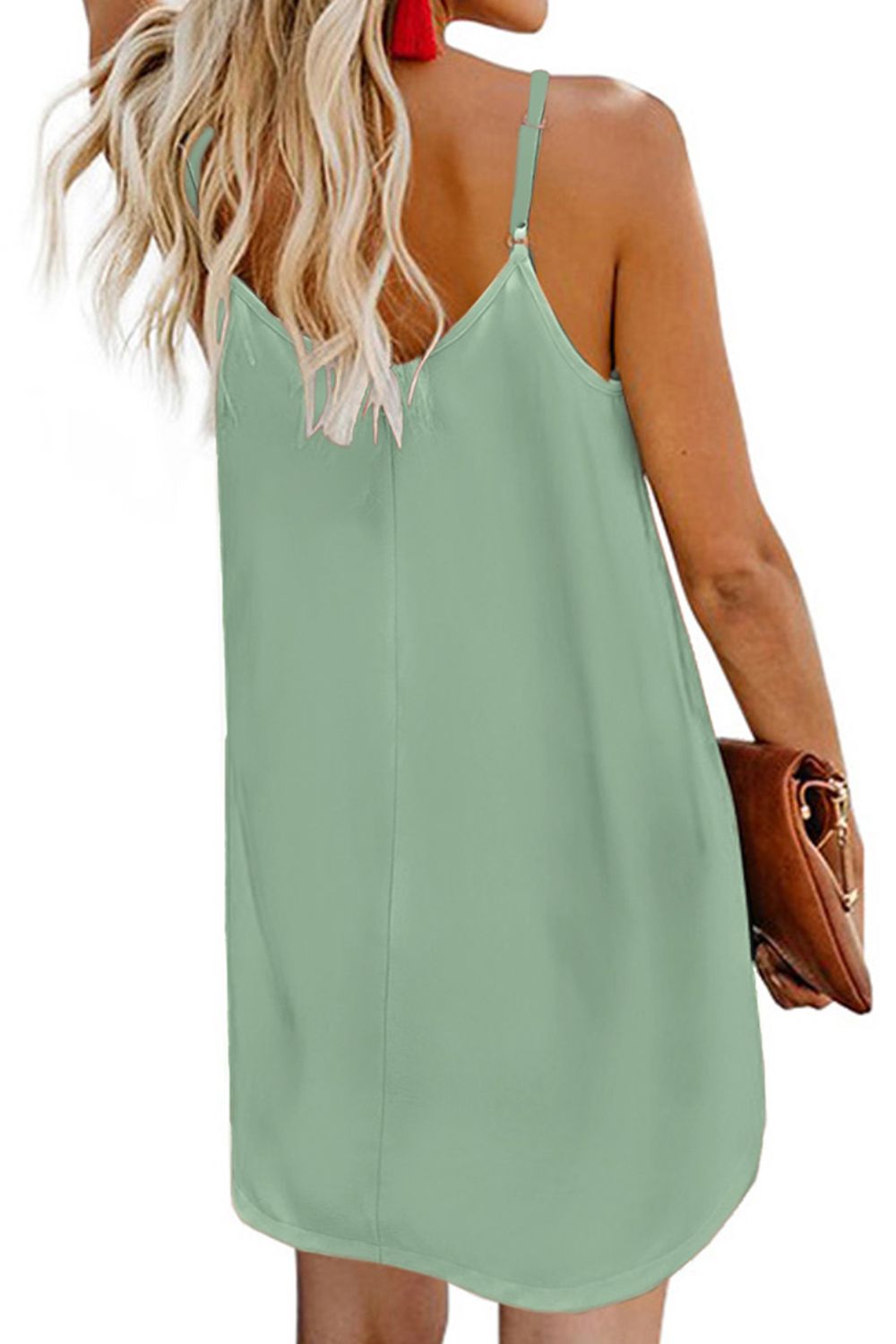 V-Neck Mini Cami Dress - Bella Blue Styles