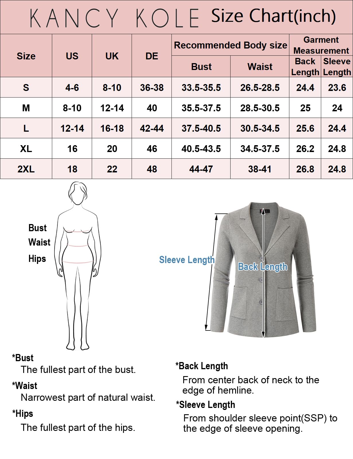 Versatile Business Work Office Suit Blazers Ladies Plus Size Stretch Casual Knit Jackets(XL, Navy Blue) - Bella Blue Styles