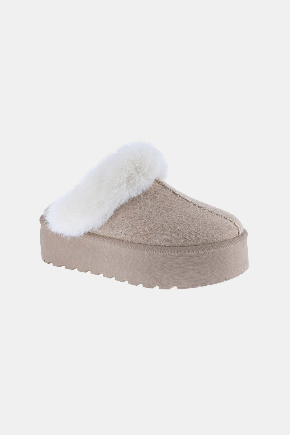 Weeboo Thick Bottom Fur Trim Snow Slippers - Bella Blue Styles