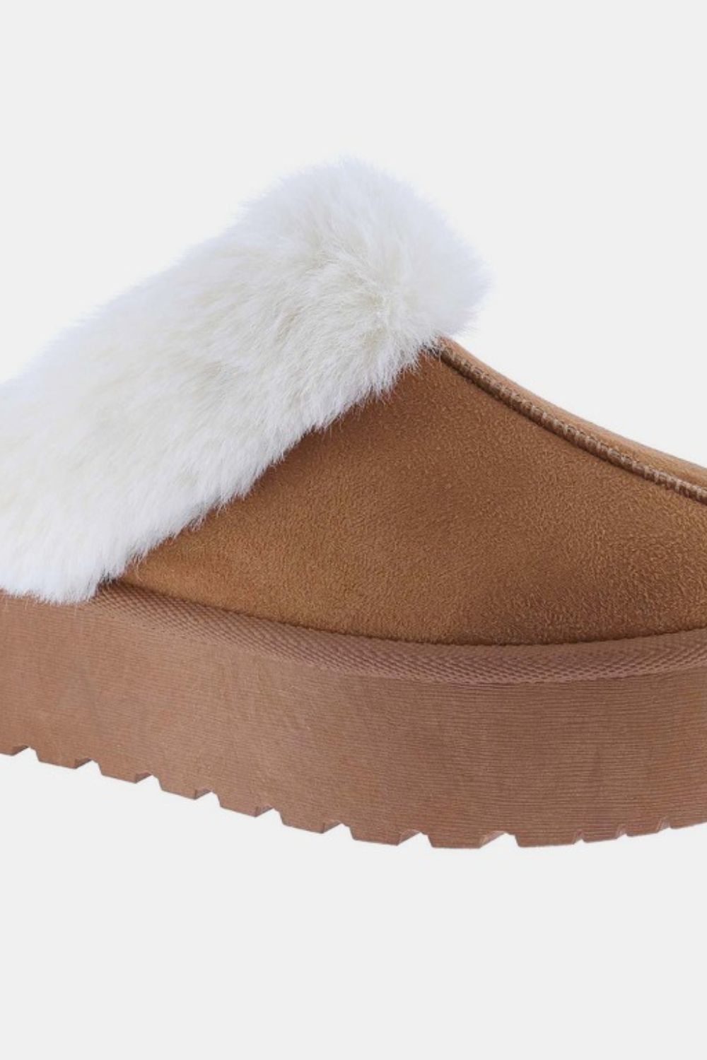 Weeboo Thick Bottom Fur Trim Snow Slippers - Bella Blue Styles